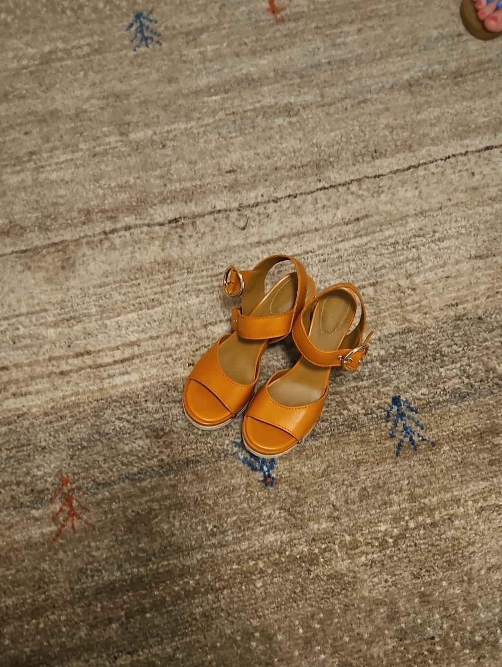Chloe Orange Ankle-Strap Sandals